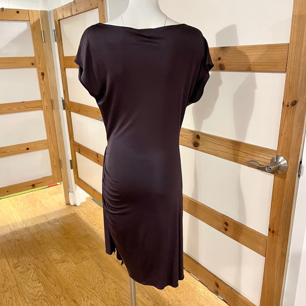 Foley Side Ruched Silk Dress - Picture 7 of 9